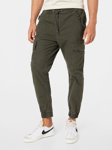 pilka ALPHA INDUSTRIES Siaurėjantis Laisvo stiliaus kelnės: priekis