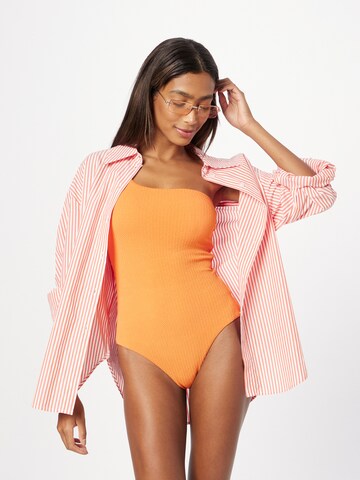 Seafolly Bustier Strój kąpielowy w kolorze pomarańczowy
