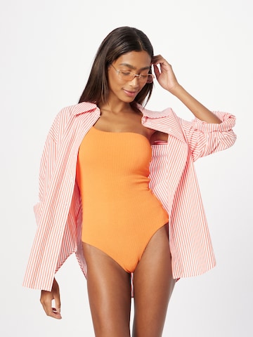 Seafolly Bralette Swimsuit in Orange