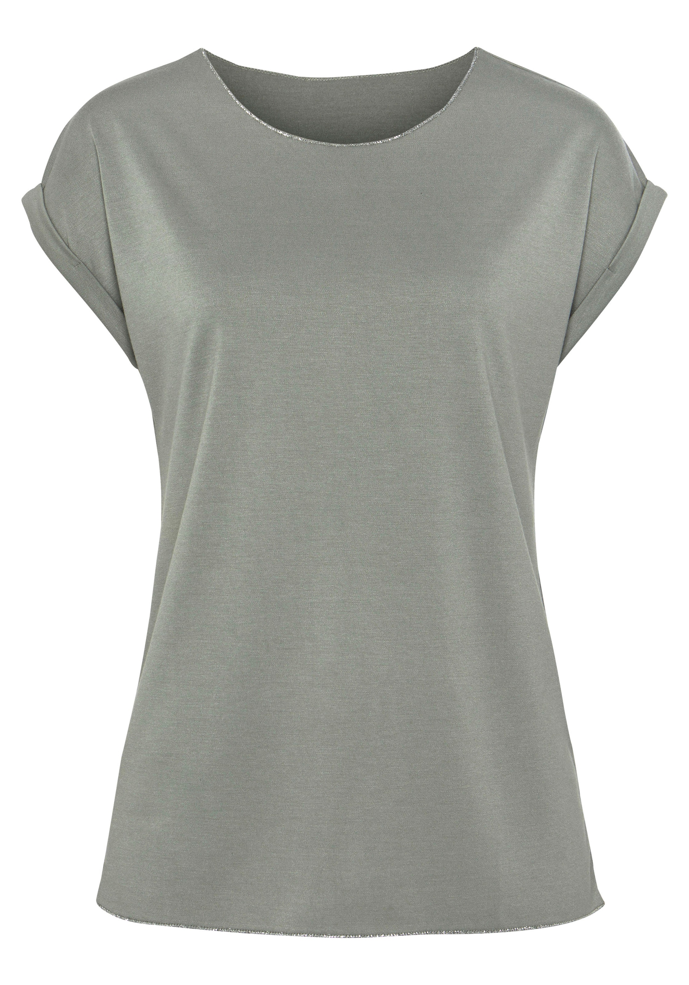 zaļš LASCANA T-Krekls: no priekšpuses