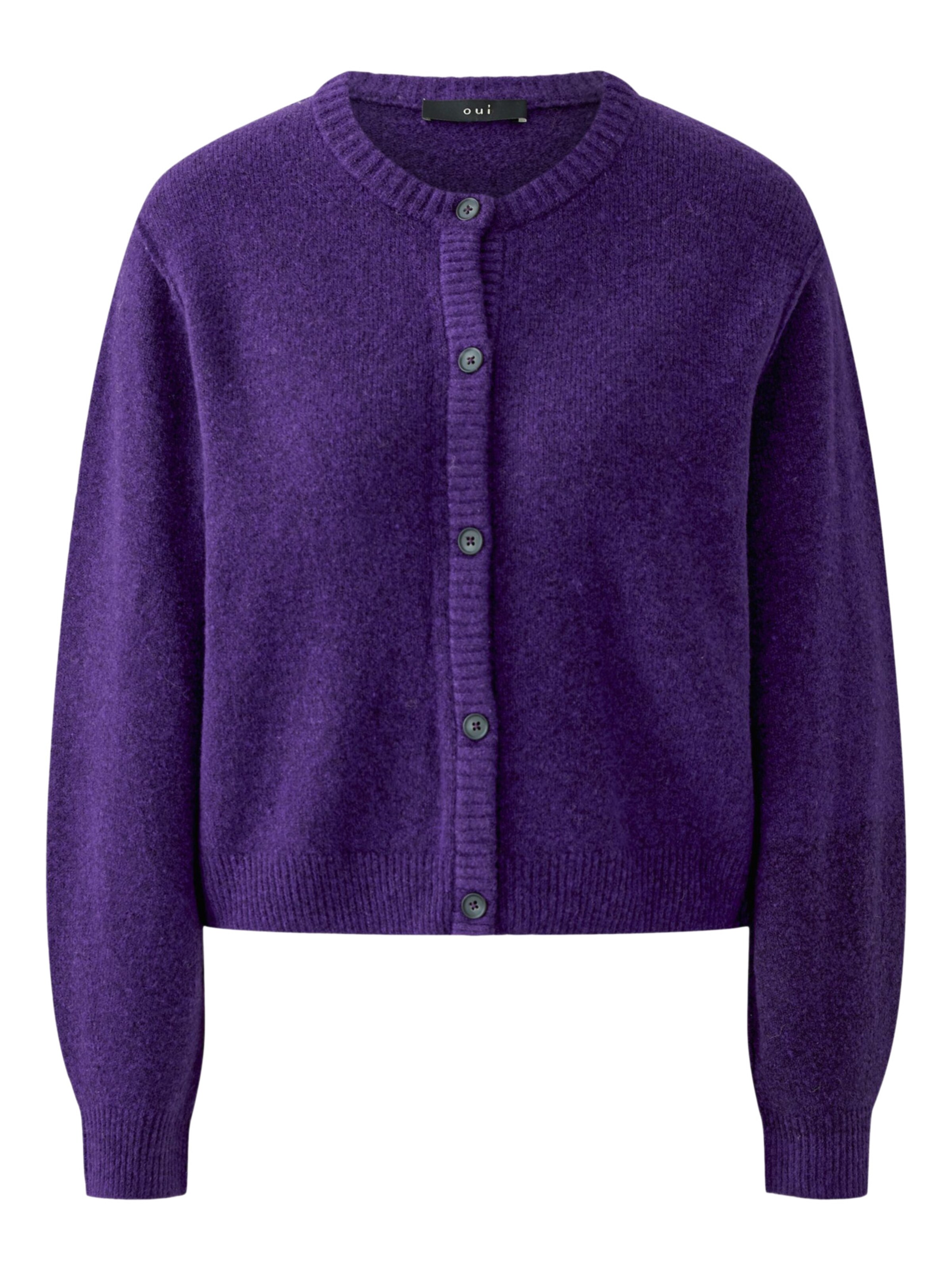 OUI Knit Cardigan 'ILAYA' in Purple: front