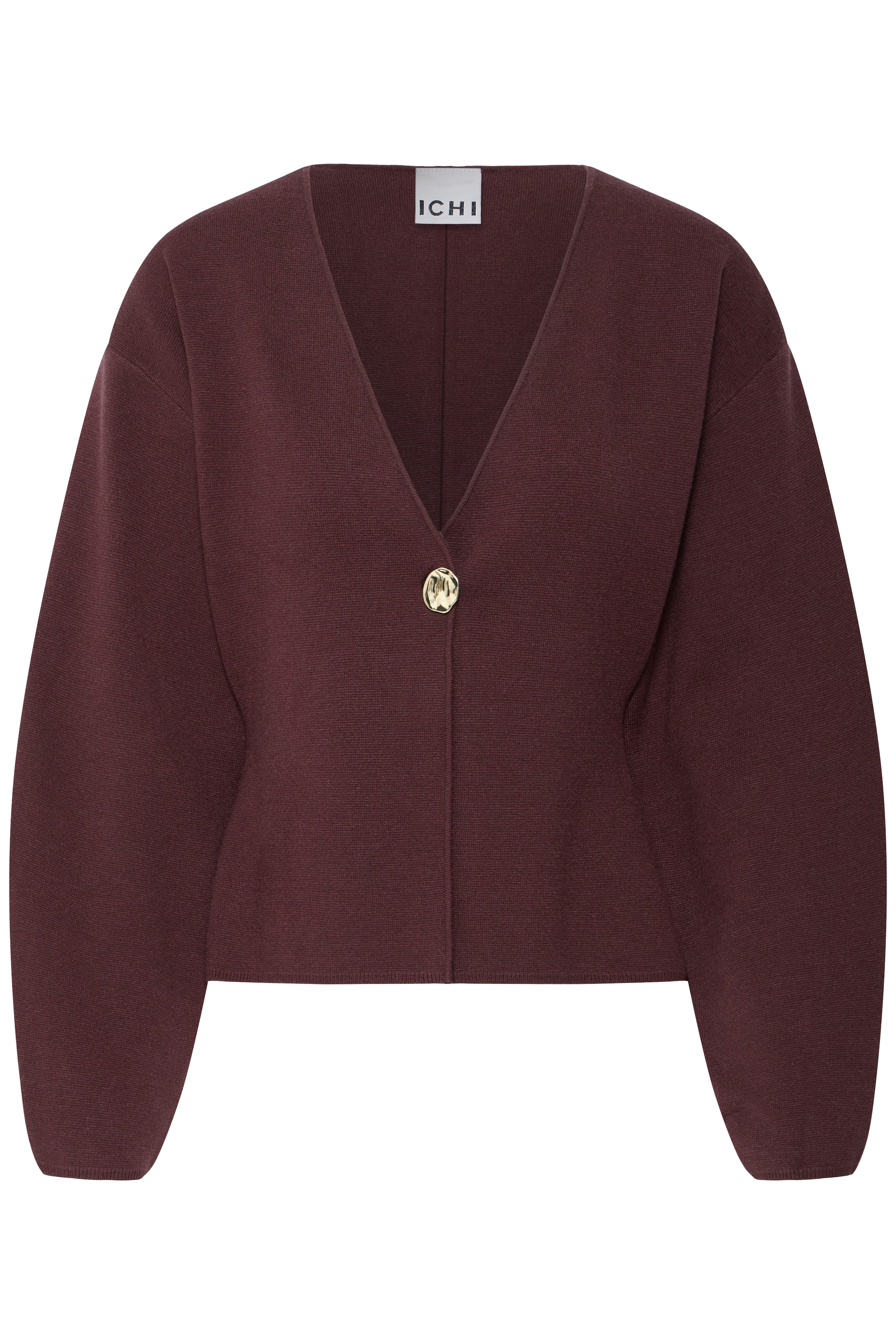 ICHI Knit Cardigan 'IHACITA' in Brown: front