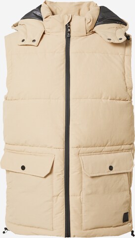 INDICODE JEANS Bodywarmer 'Jace' in Beige: voorkant