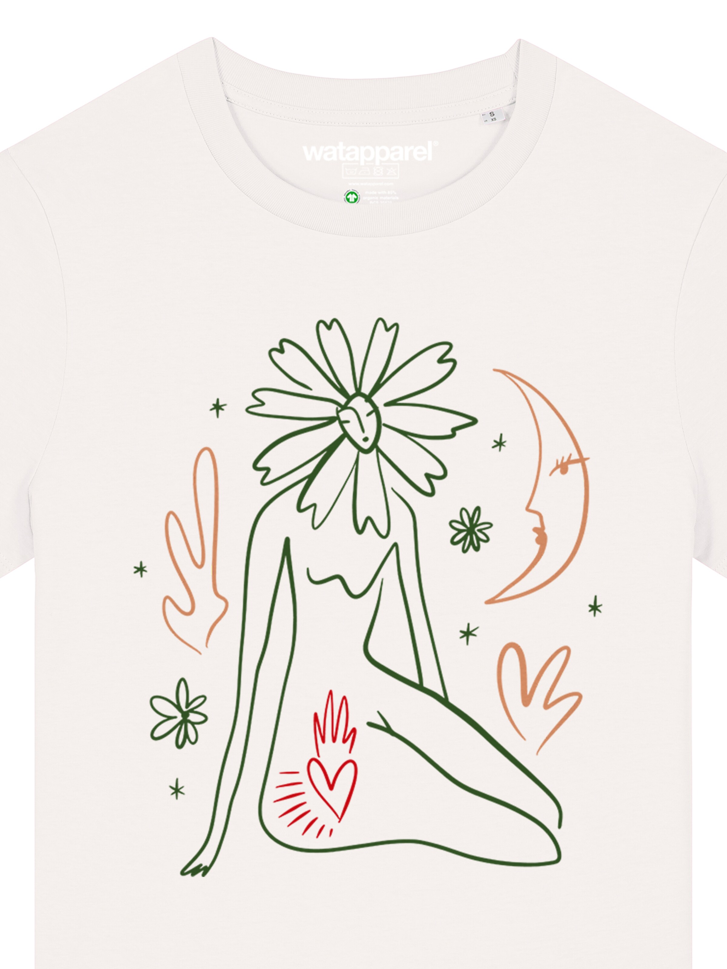 Watapparel Shirt 'Love And Flex' in White