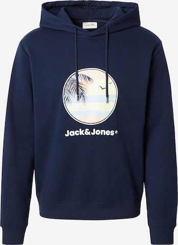 JACK & JONES Majica 'JJPERRY' | modra barva: sprednja stran