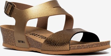 Bayton Strap sandal 'Reus' in Gold