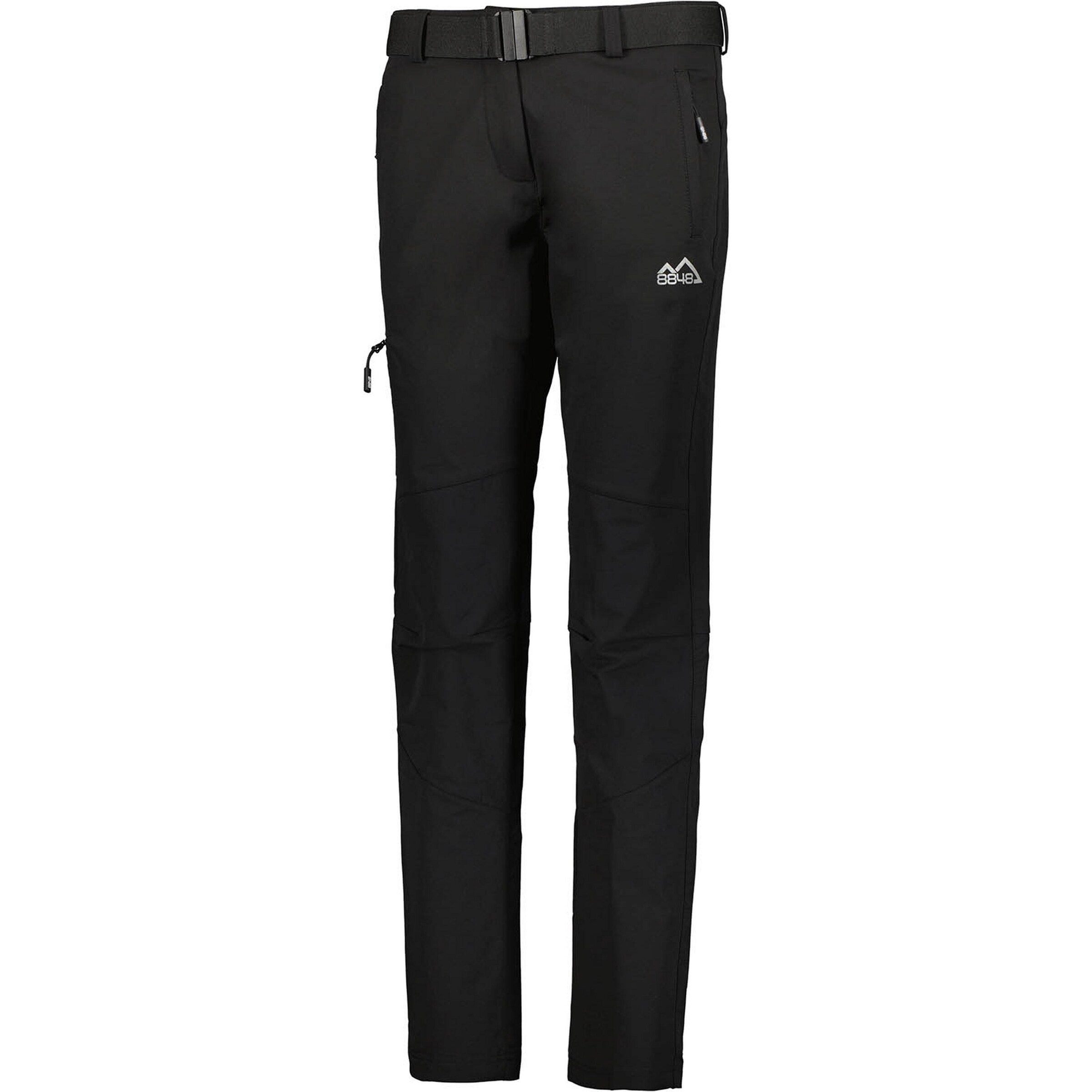 8848 Outdoor Regular Athletic Pants in Black: front