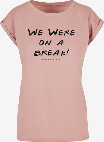 ABSOLUTE CULT Shirt 'Friends - We Were On A Break' in Beige: front