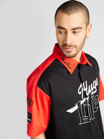 HUGO Red Comfort fit Overhemd 'Escar' in Zwart