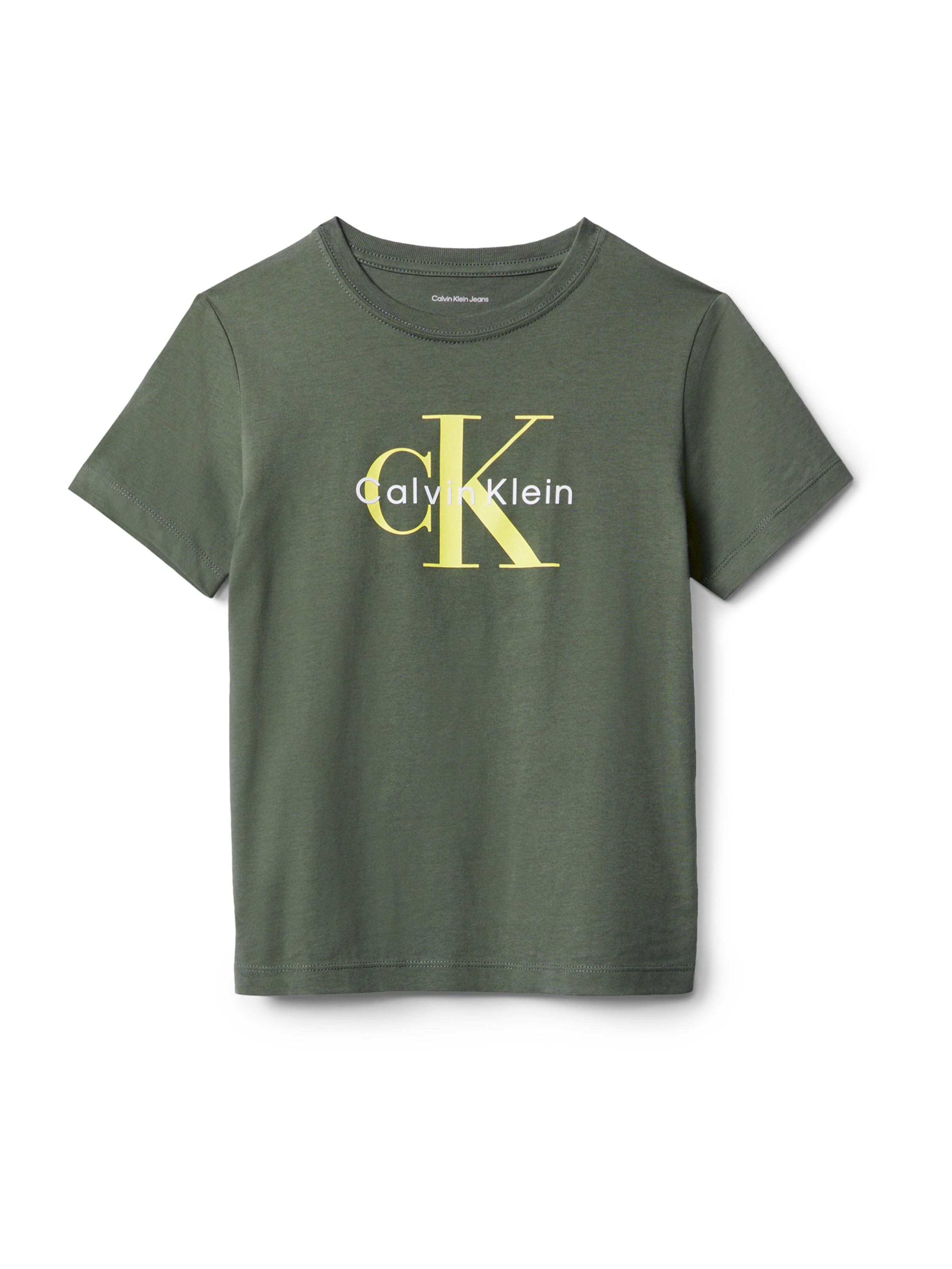T-Shirt Calvin Klein Jeans en vert : devant