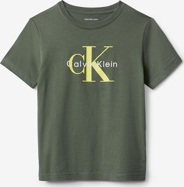 T-Shirt Calvin Klein Jeans en vert : devant