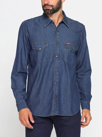Carrera Jeans Shirt 'Western' in Blau: Vorderseite