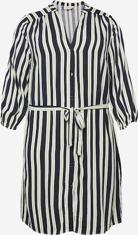 ONLY Carmakoma Shirt Dress in Blue: front