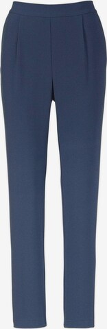 Coupe slim Pantalon à pince 'Martha ' Goldner en bleu : devant