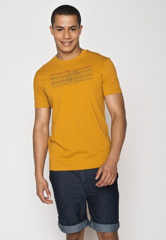 GREENBOMB T-Shirt 'Bike Happy' in Orange: Vorderseite