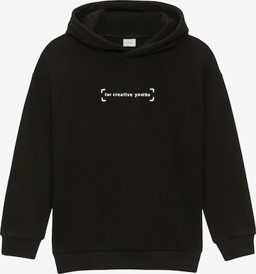 s.Oliver Sweatshirt in Zwart: voorkant
