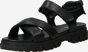 TOM TAILOR Sandals in Black: front