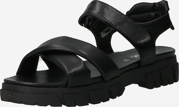 TOM TAILOR Remienkové sandále - Čierna: predná strana