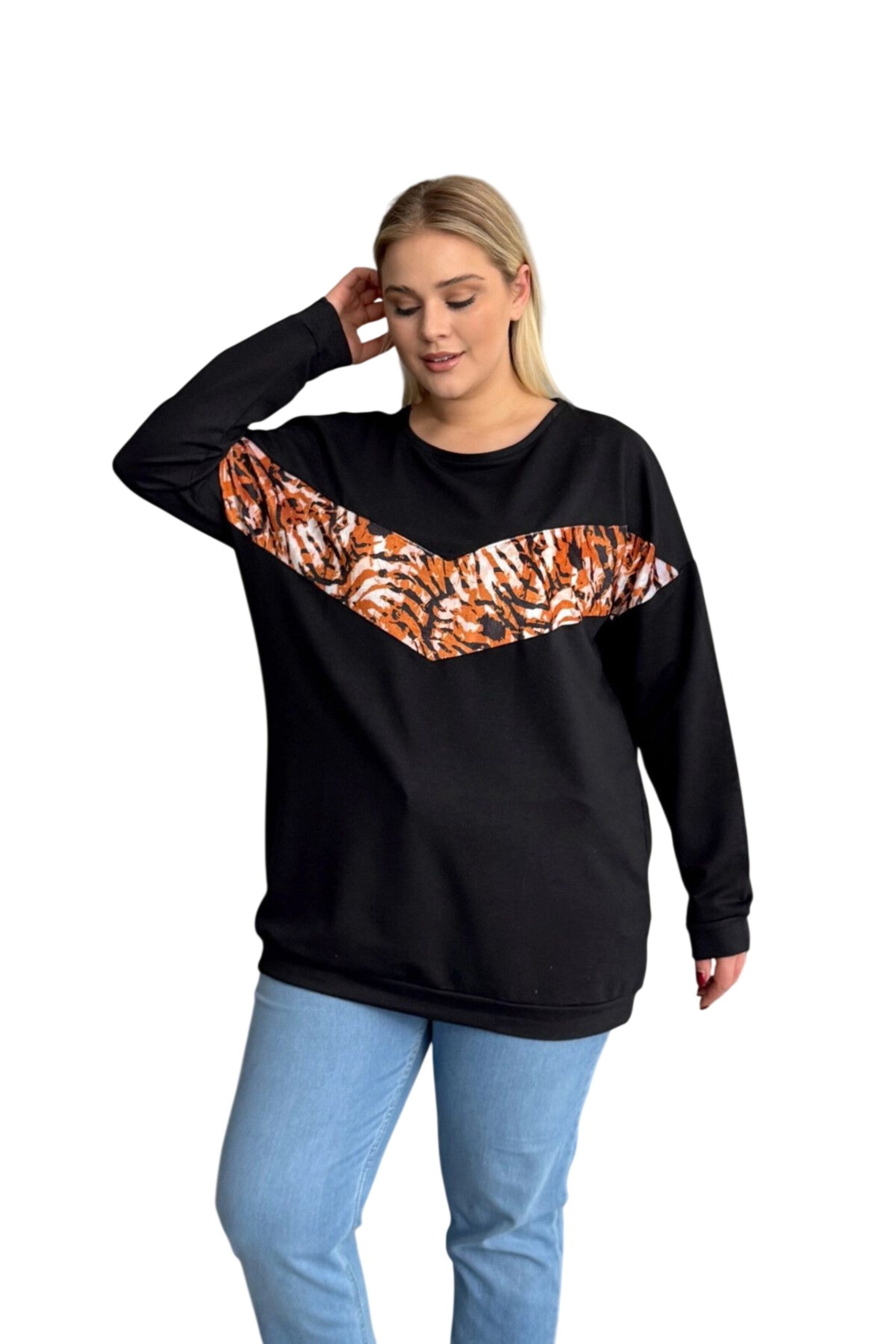 Stil Diva Sweatshirt in Schwarz