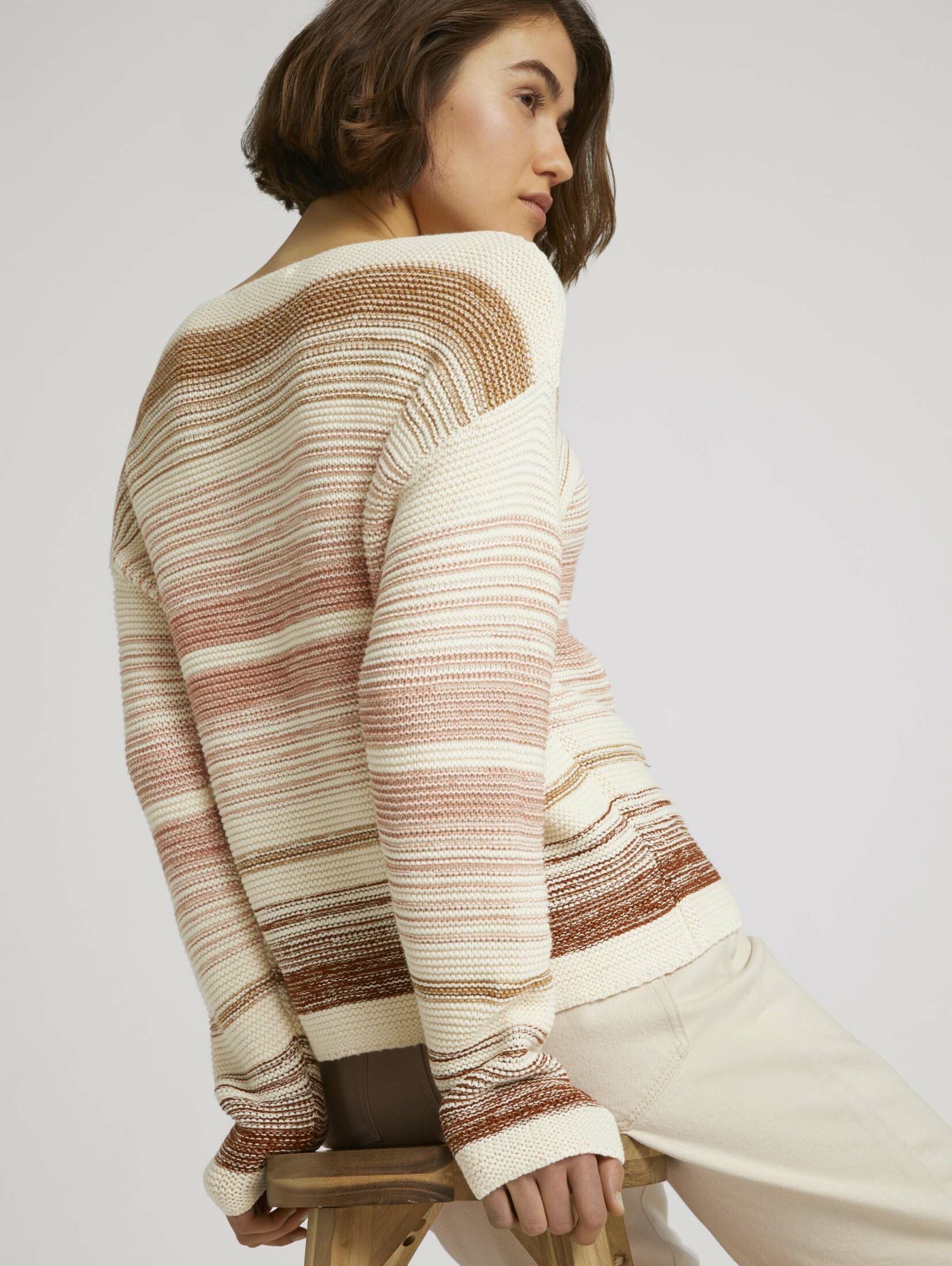 Frauen Pullover & Strick TOM TAILOR DENIM Pullover in Beige - AL58916 Frauen Pullover & Strick TOM TAILOR DENIM Pullover in Beige - AL58916
