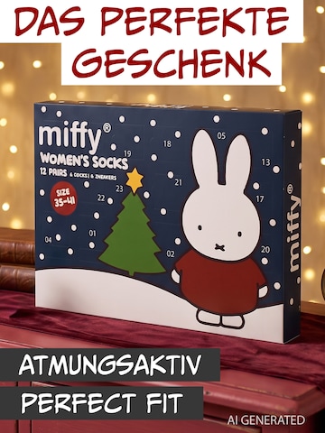 miffy Socken 'Adventskalender mit 12 Paar'‌‌‌‌ in Mischfarben
