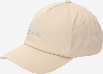 Casquette Calvin Klein en beige : devant