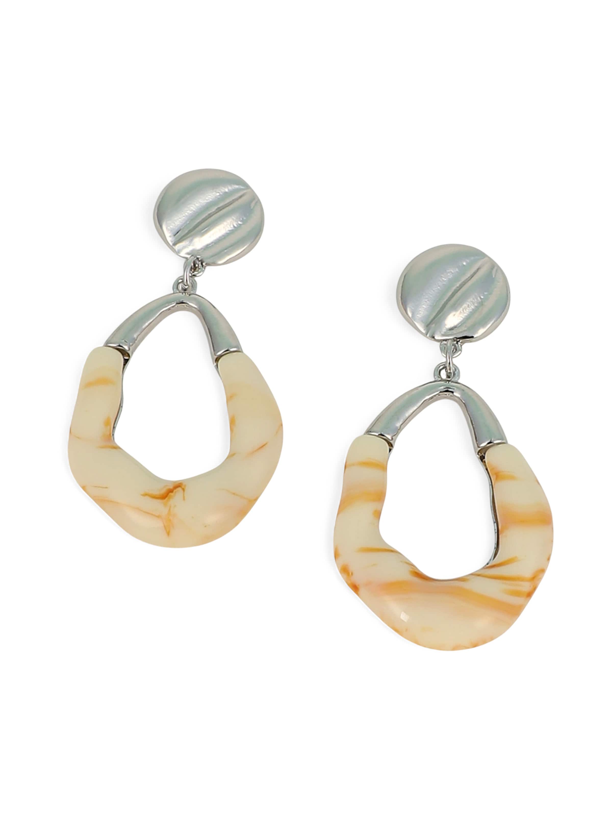 SOHI Náušnice 'Mrinalini' - béžová / oranžová / strieborná, Produkt