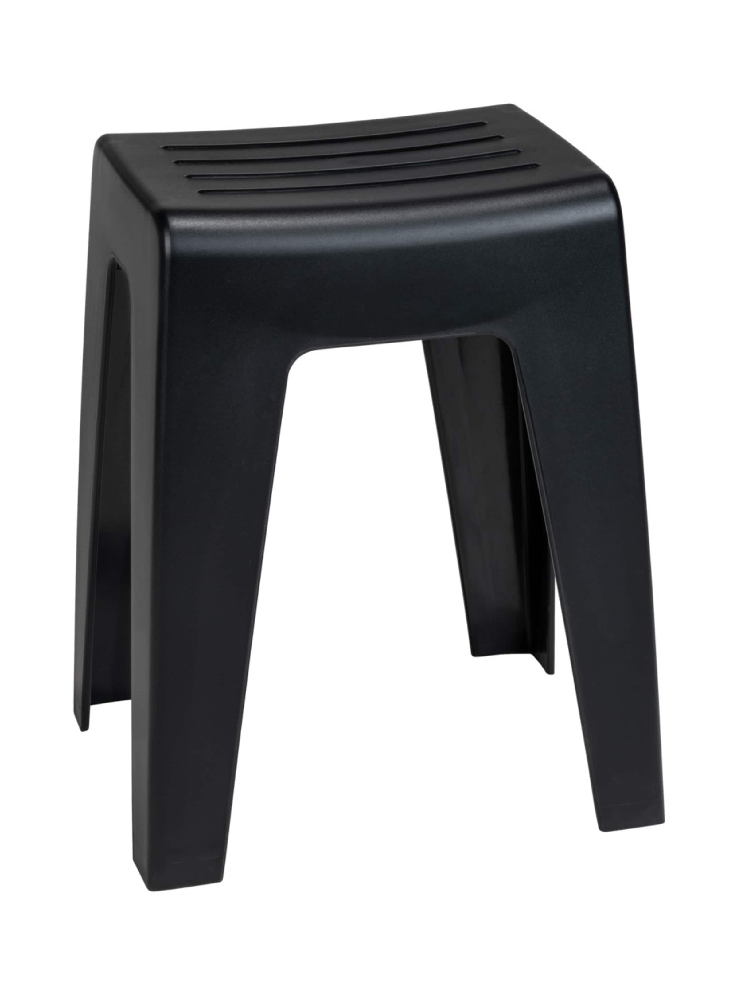 Wenko Badhocker 'Kumba' in Schwarz: Vorderseite