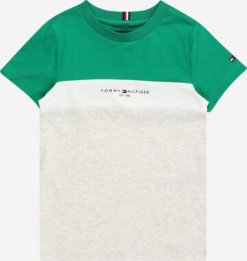 TOMMY HILFIGER Koszulka 'ESSENTIAL' w kolorze zielony: przód