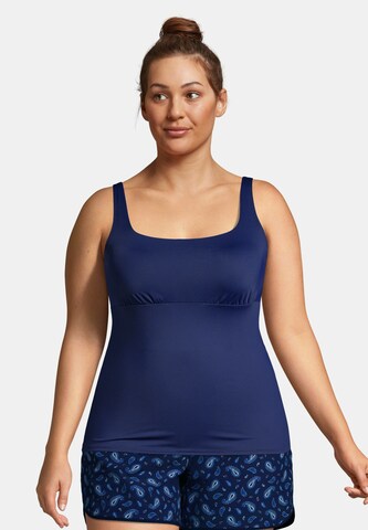 Lands‘ End Tankini Top in Blue: front