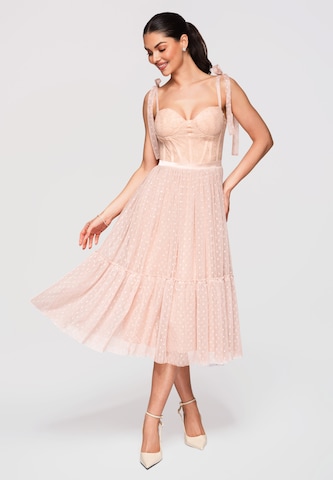 Ombre Abendkleid in Beige