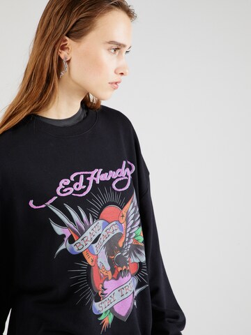 juoda Ed Hardy Megztinis be užsegimo 'BRAVE HEART'