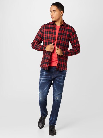 Only & Sons Slim Fit Hemd 'Ari' in Rot