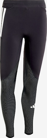 Skinny Pantalon de sport 'Adizero' ADIDAS PERFORMANCE en noir : devant