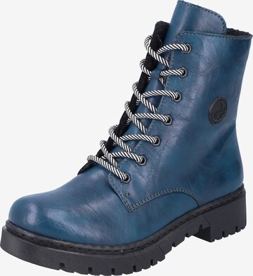 Rieker Lace-Up Ankle Boots 'Y2440' in Blue: front