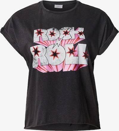 ONLY Carmakoma Paita 'CARJOZI' värissä vaalea pinkki / tummanpunainen / meleerattu musta / valkoinen, Tuotenäkymä