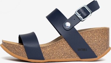 Bayton Sandalen met riem 'Selene' in Blauw: voorkant