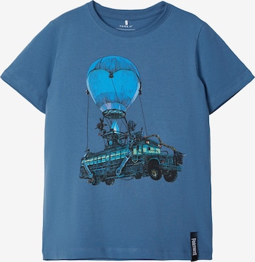 T-Shirt 'Fortnite' NAME IT en bleu : devant
