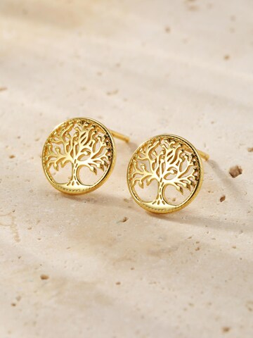 Hey Happiness - Pendientes 'Tree of Life Stud' en oro