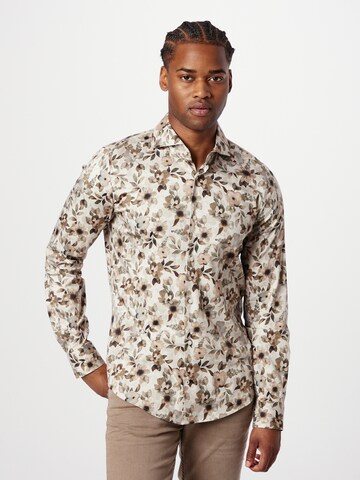 JOOP! Slim Fit Hemd 'Pai' in Beige: Vorderseite