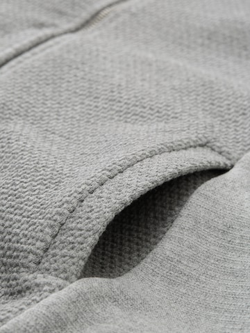 TOM TAILOR Zip-Up Hoodie in Grey
