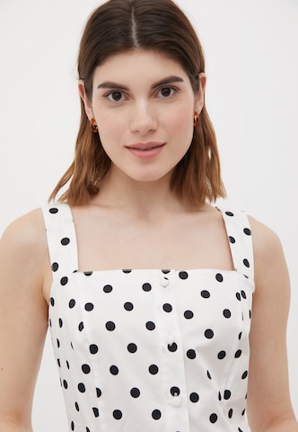 Finn Flare Summer Dress 'Dots' in White