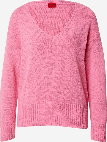 HUGO Sweater 'Smelina' in Pink: front