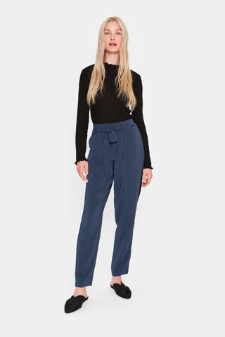 SAINT TROPEZ Regular Pleat-front trousers in Blue