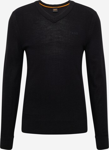 BOSS Sweater 'Avac' in Black: front