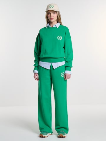 BIG STAR Wide leg Broek ' PEKINA ' in Groen