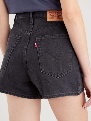 LEVI'S ® Regular Jeans 'High Waisted Mom Short' in Zwart