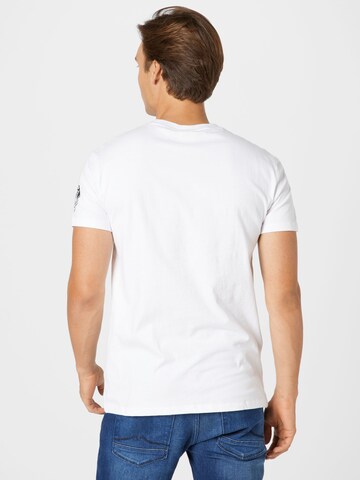 T-Shirt 'Varsity Arch Mono' Superdry en blanc