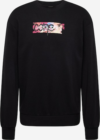 JACK & JONES Sweatshirt 'SUMMER' in Zwart: voorkant