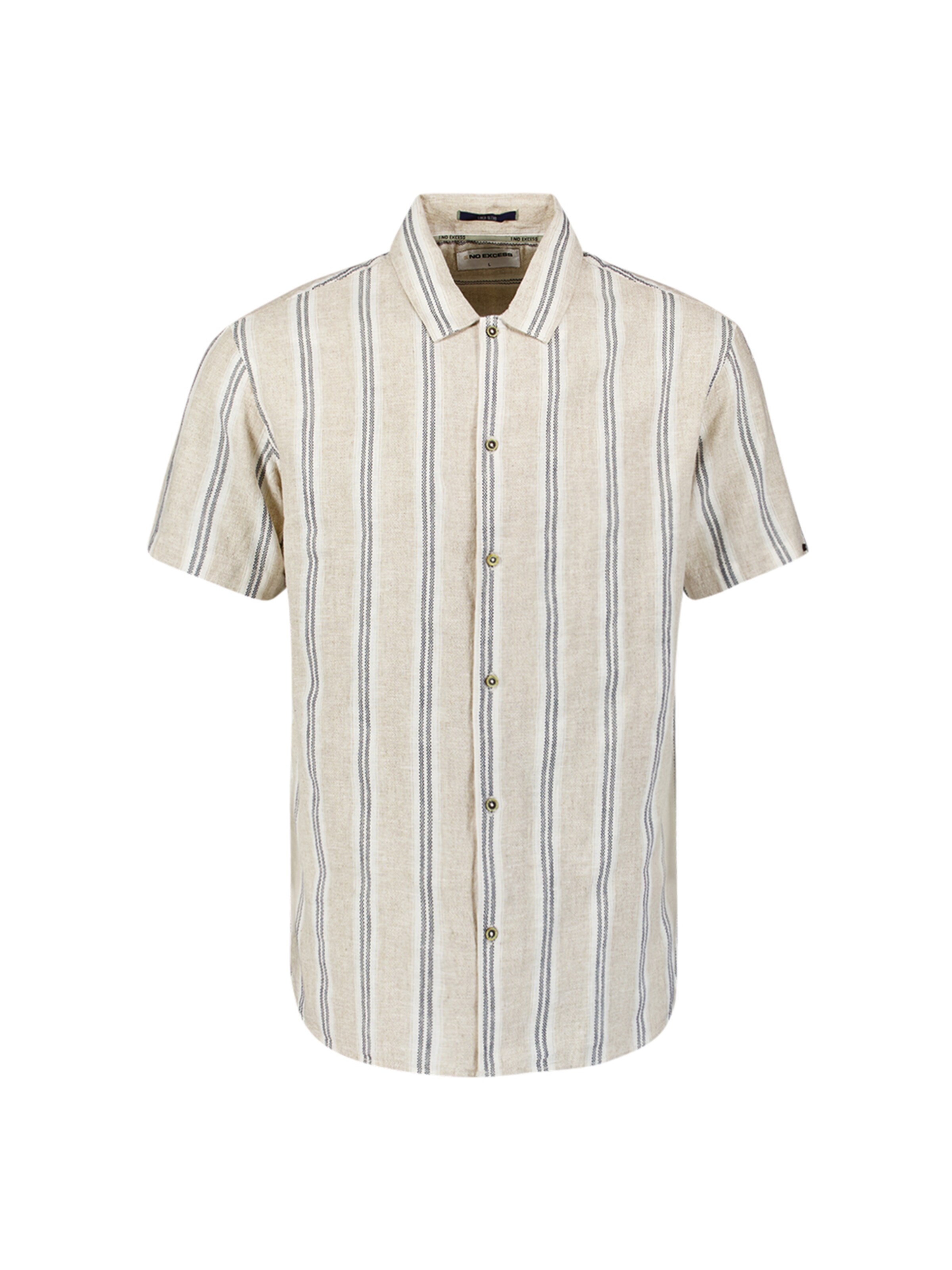 No Excess Regular fit Overhemd 'Dobby' in Grijs: voorkant